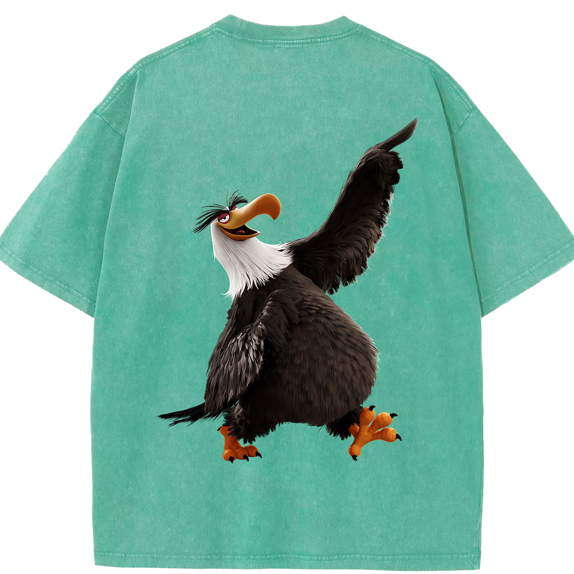 （画像用） Angry Birds アングリーバード 綿100% ヴィンテージ風 半袖Tシャツ（背面プリント）